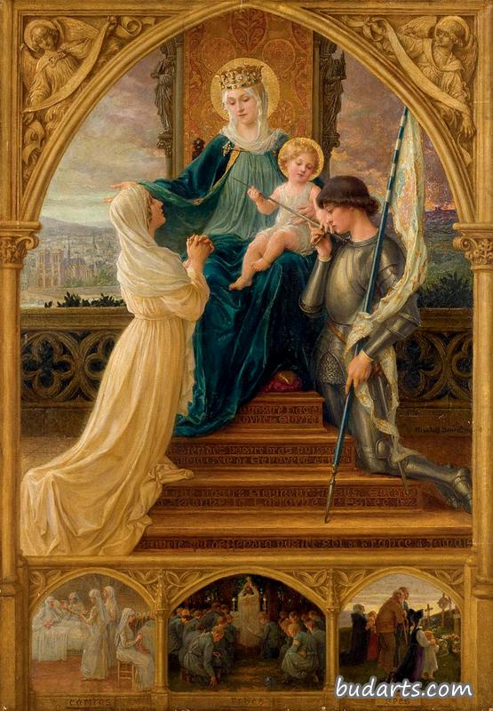 孩子的圣母，在圣洁耶内维耶夫和圣女贞德之间