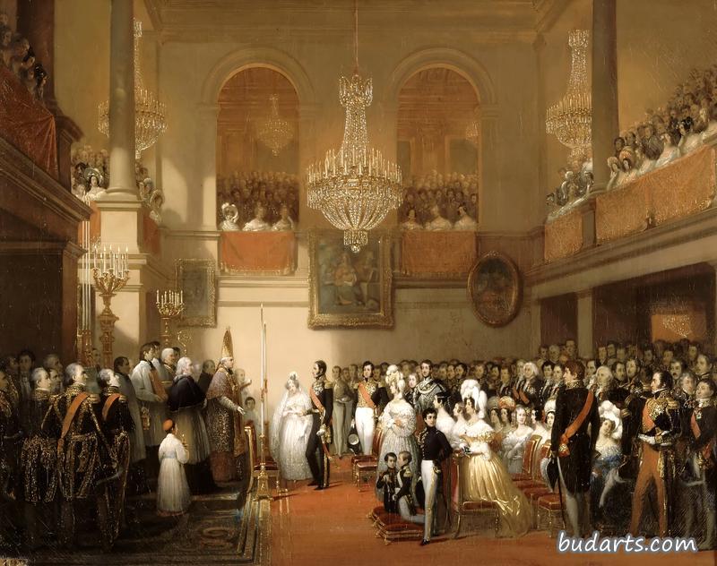 1832年8月9日比利时国王利奥波德一世与奥尔良玛丽路易丝的婚礼