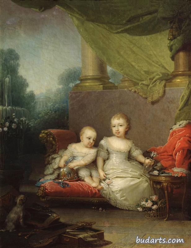 尼古拉公爵和安娜公爵夫人的肖像，帕维尔一世的孩子