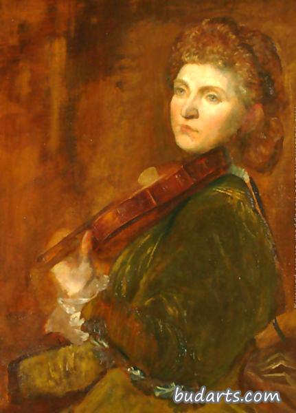 肖像或小提琴家威尔玛·尼鲁达