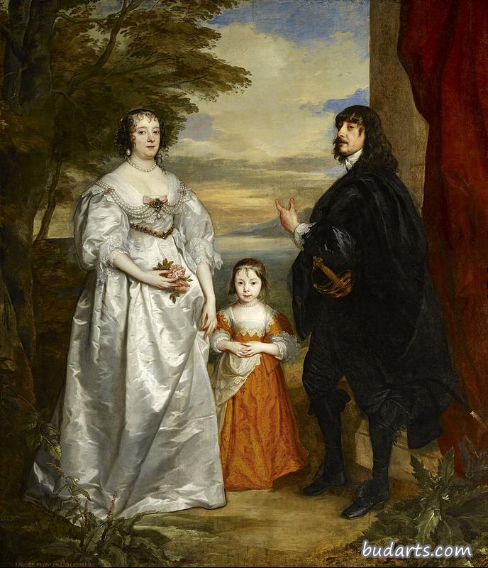 詹姆斯，德比第七伯爵，他的夫人和孩子