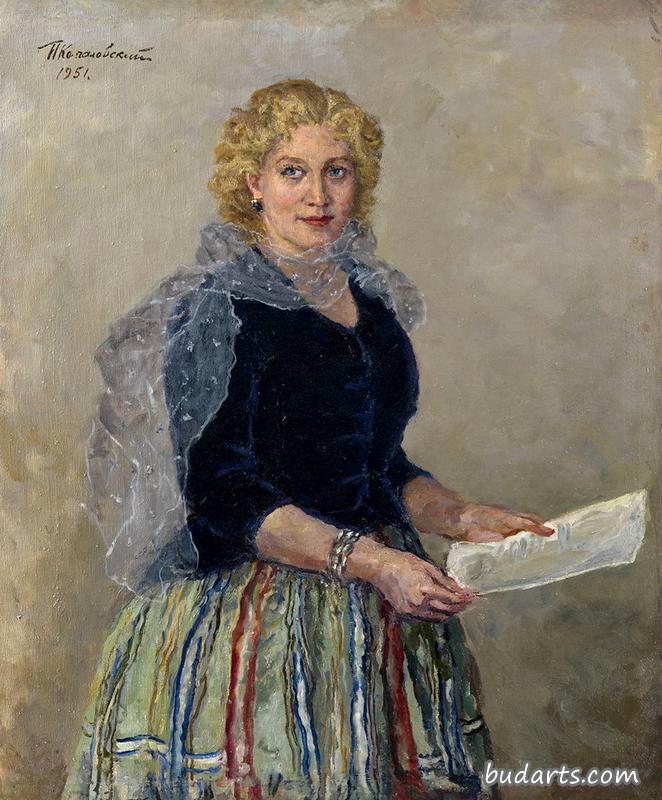 女演员柳波奥洛娃的肖像
