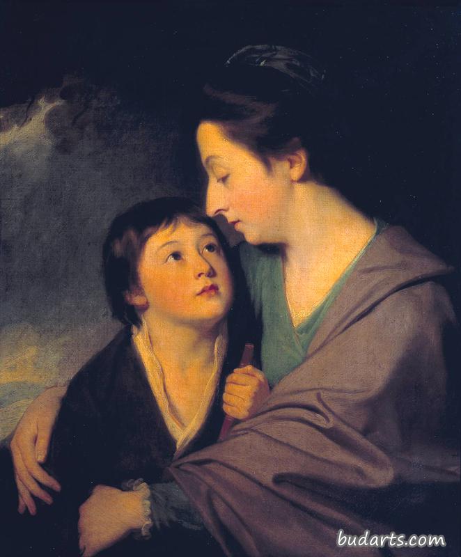 理查德·坎伯兰夫人和她的儿子查尔斯