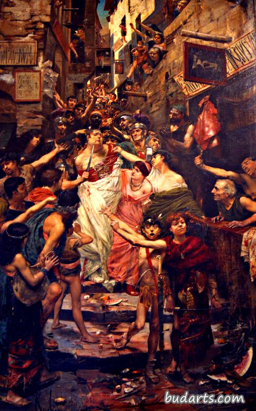 维泰利厄斯被罗马人民拖过街道