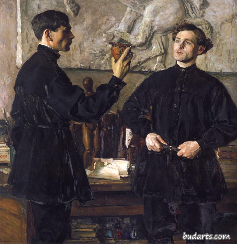 画家帕维尔和亚历山大·科林的肖像
