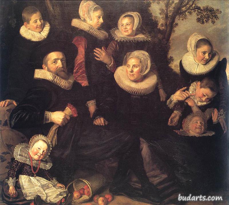 风景中的家庭肖像