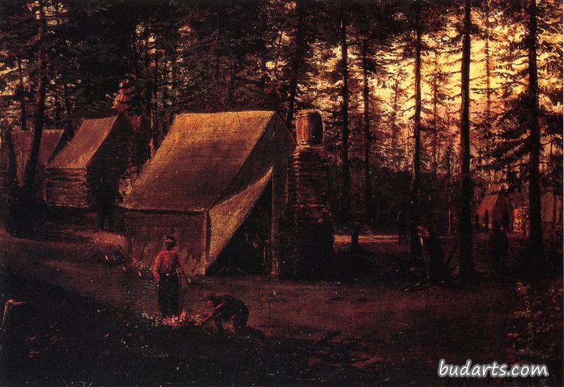 联邦军在弗吉尼亚州七棵松树（公平橡树）的营地