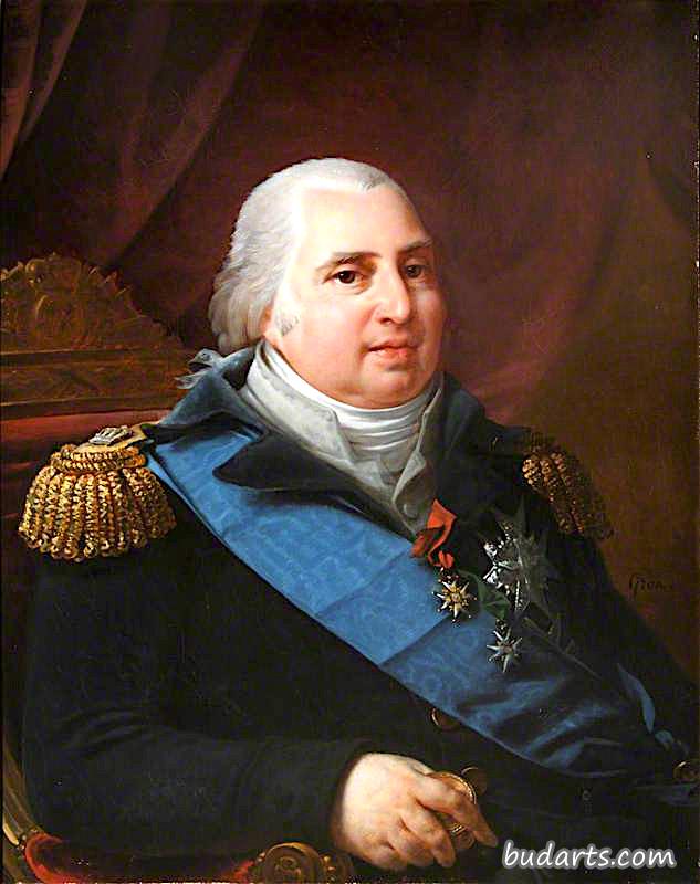 路易十八（1755-1824），法国国王，带着圣埃斯普里特勋章