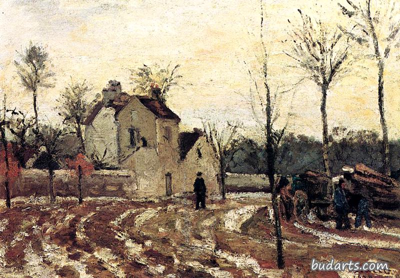 thaw, pontoise - 毕沙罗 - 画园网
