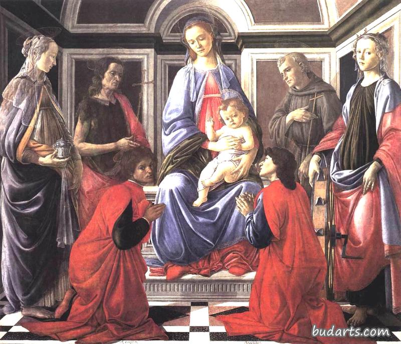 圣母子与六位圣徒（圣安布罗吉奥祭坛画）