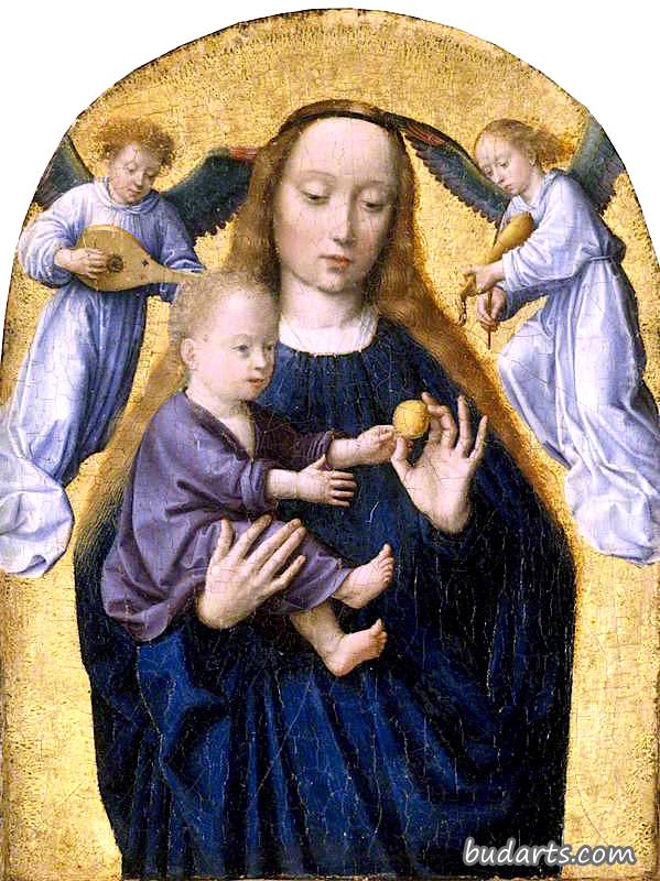 圣母子和两个音乐天使
