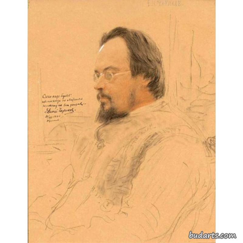 作家叶夫根尼·尼古拉耶维奇·奇里科夫的肖像
