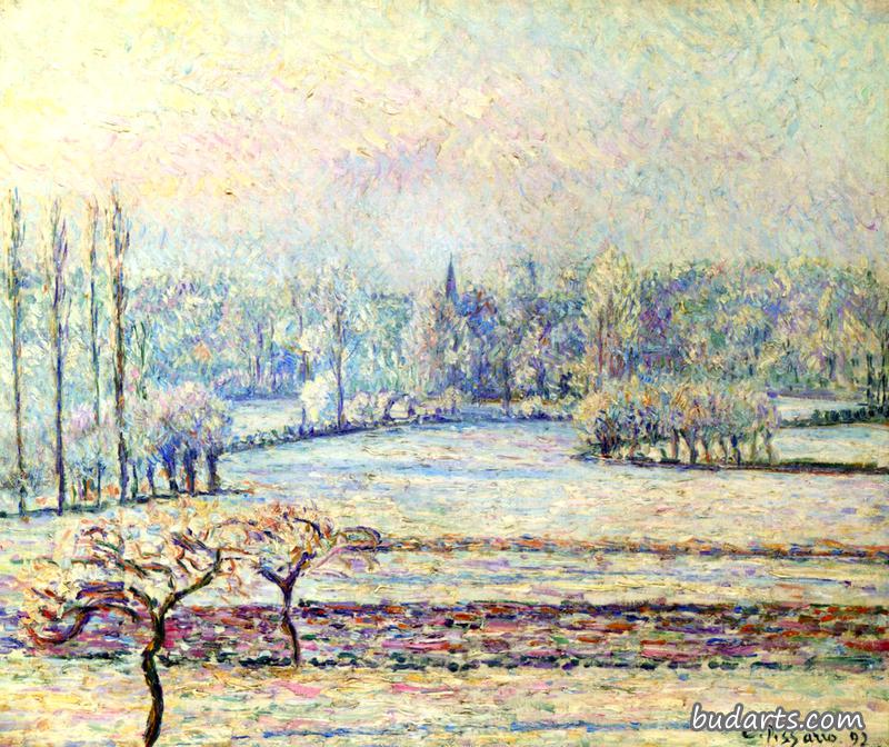 View of Bazincourt, Frost, Morning