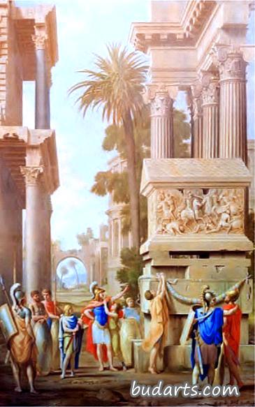 亚历山大装饰阿喀琉斯之墓