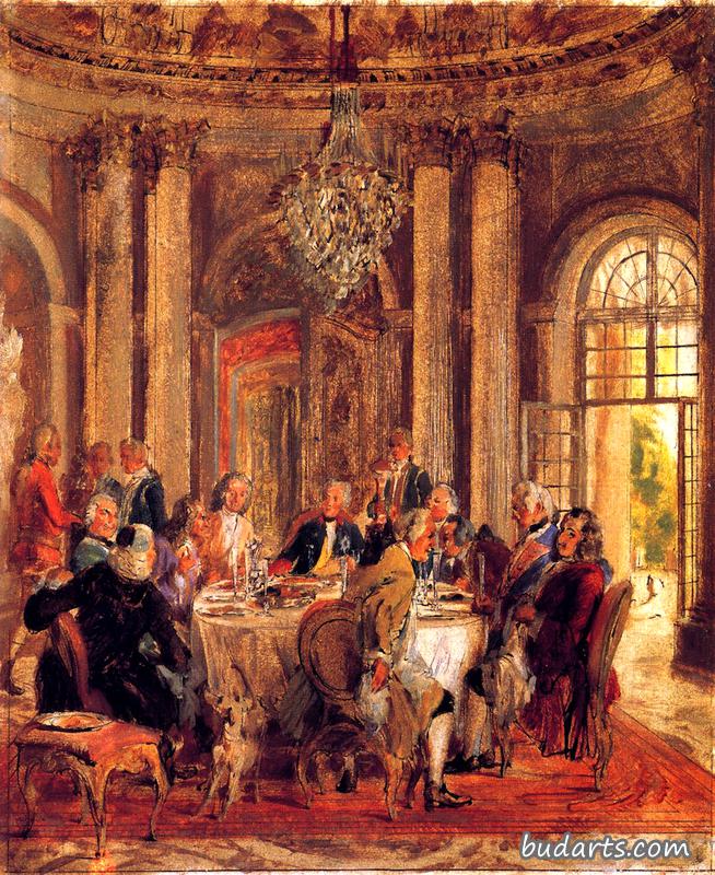 腓特烈二世在桑苏奇的圆桌会议（速写）