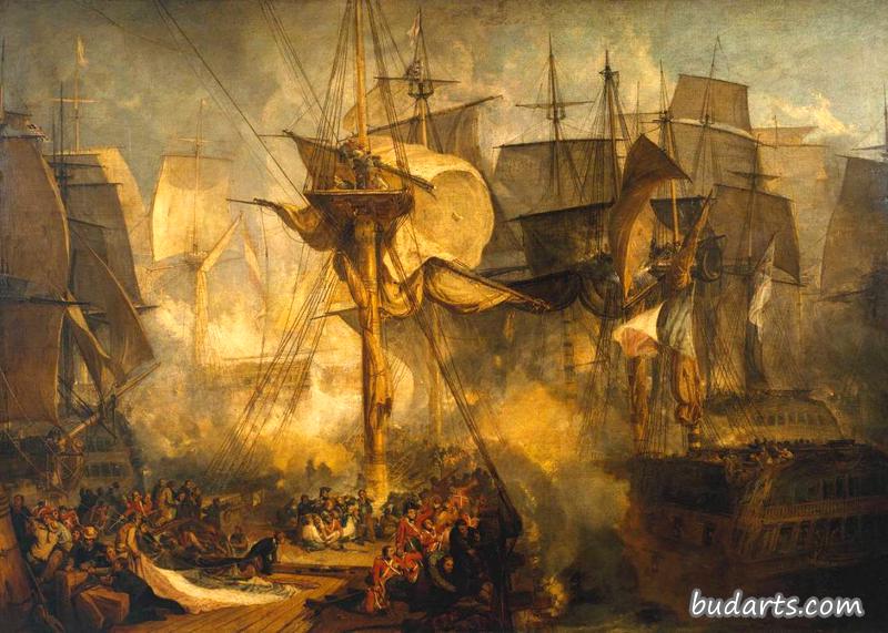 特拉法加之战，从胜利的后桅右舷看