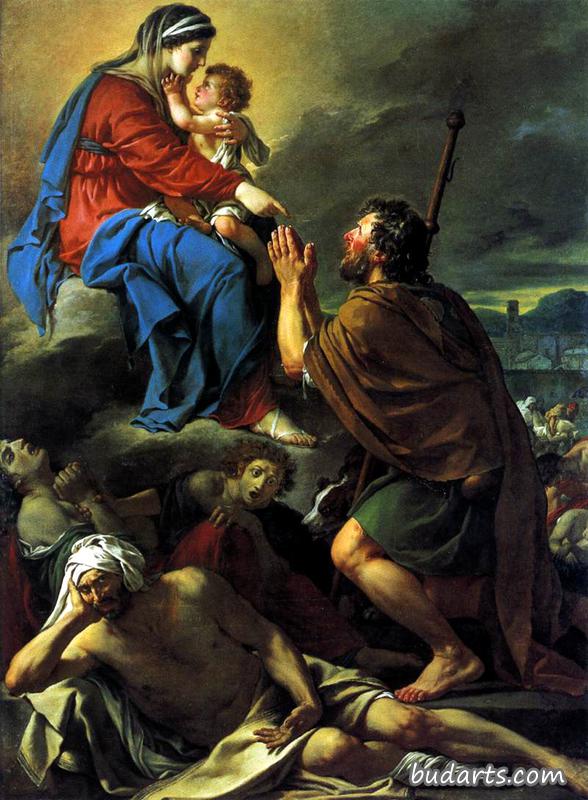 圣罗奇要求圣母玛利亚医治瘟疫的受害者