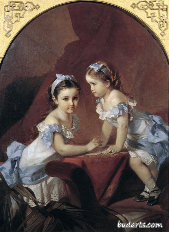 莉莎和娜塔莎·阿拉波夫的肖像