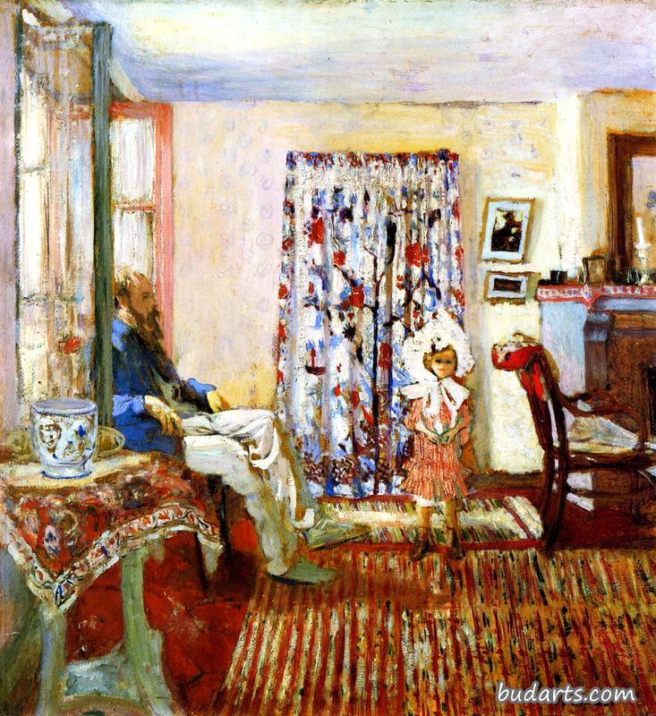 画家K.-X.鲁塞尔和他的女儿安妮特
