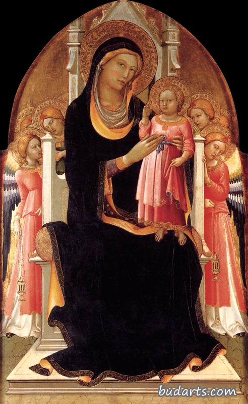 圣母与圣婴与六位天使一同登基