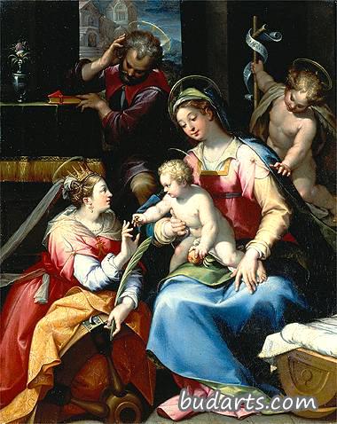 亚历山大圣凯瑟琳圣母玛利亚与婴儿