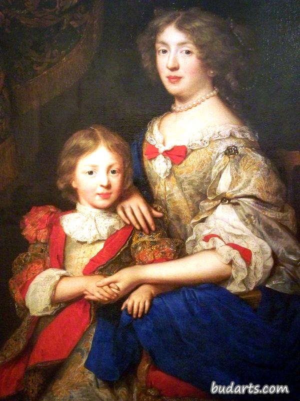 西勒里夫人和她的儿子肖像