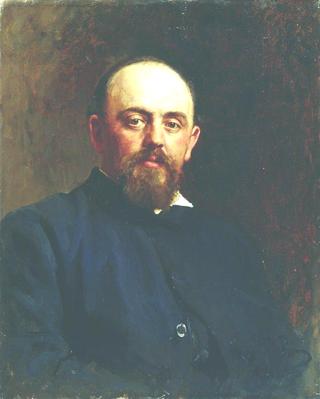 Portrait of railroad tycoon and patron of the arts Savva Ivanovich Mamontov.