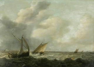 Fishing Boats in a Choppy Sea