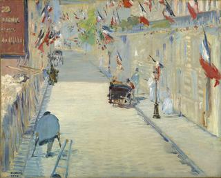 The Rue Mosnier Decorated with Flags