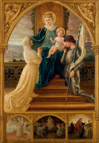 Vierge À L'enfant, Entre Sainte Geneviève Et Jeanne D'Arc