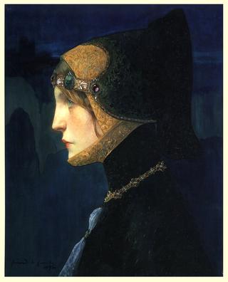 Head of Lady in Medieval Costume