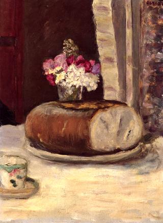 Still Life with Bread and Flowers