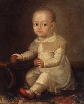 Portrait of a Child with an Apple