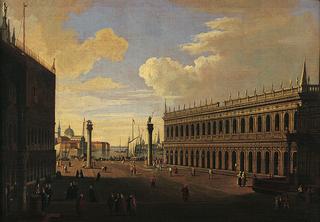 威尼斯，广场向圣乔治马焦雷的景色