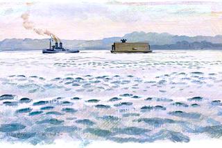 一条重要的拖船：桑葚港被拖至诺曼底的沉箱