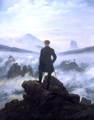 The hiker above the sea of fog