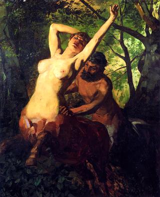 Pair of Centaurs in the Woods