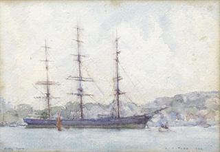 The Cutty Sark moored in Falmouth harbour