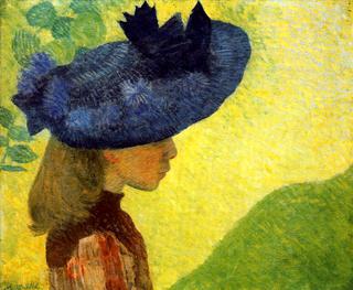 Mademoiselle Feraill in a Blue Hat