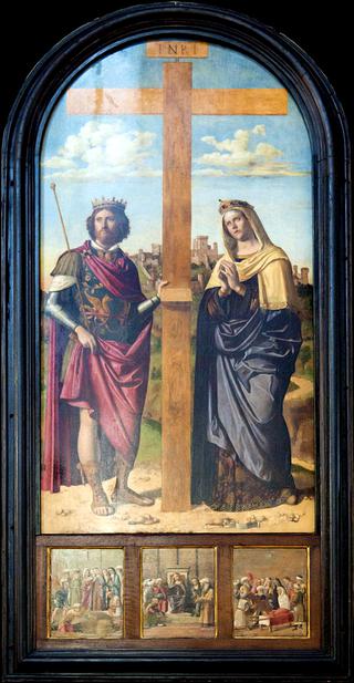 圣赫勒拿和君士坦丁在十字架的两边