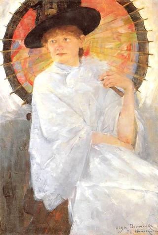 Portrait of a Young Lady with a Red Parasol