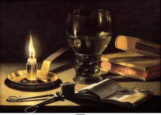 Still life with a Burning Candle