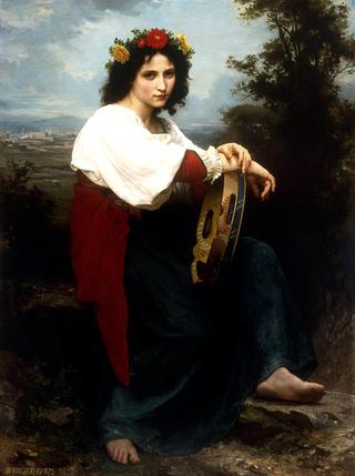 Italian Girl with a Basque Drum