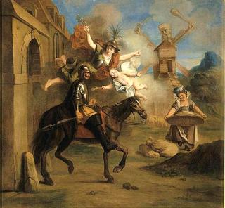 Story of Don Quixote - Don Quixote Setting Out, Led by Folly and Love