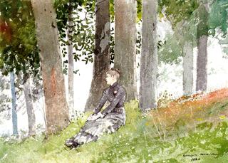 Girl Seated in a Grove