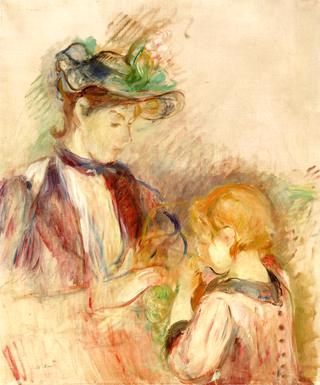 Young Woman and Child, Avenue du Bois