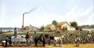 Plantation Wagon Scene