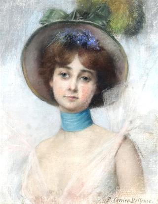 Portrait of a Lady in a Spring Bonnet