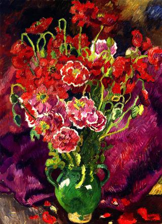 Red Flowers in a Vase