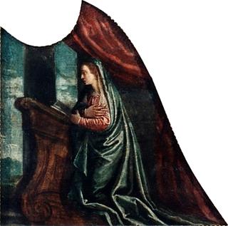 圣劳伦斯祭坛画（右侧板）-圣母祈祷
